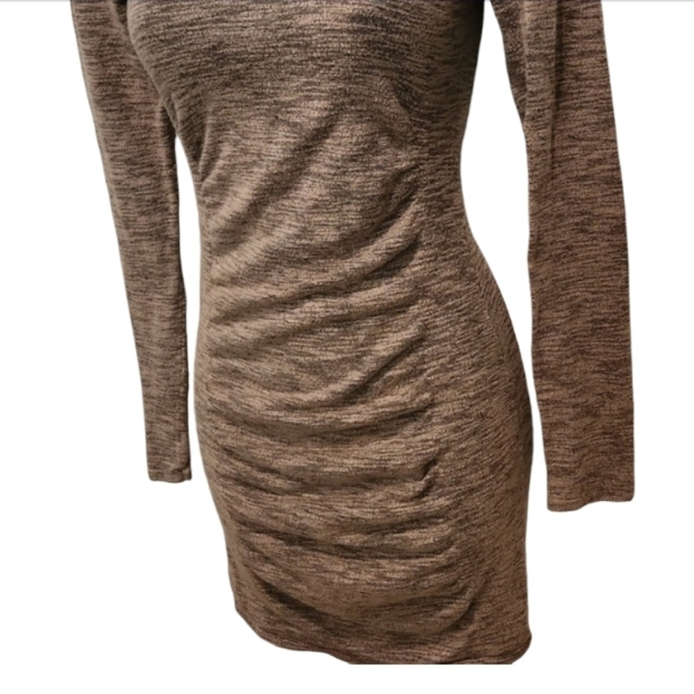 Express Ruched Fall Mini Dress - Picture 3 of 6